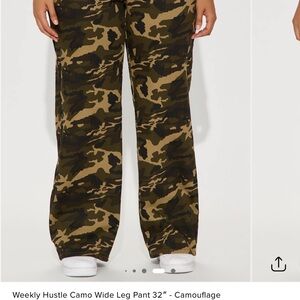 Fashion Nova Camo Print Trousers